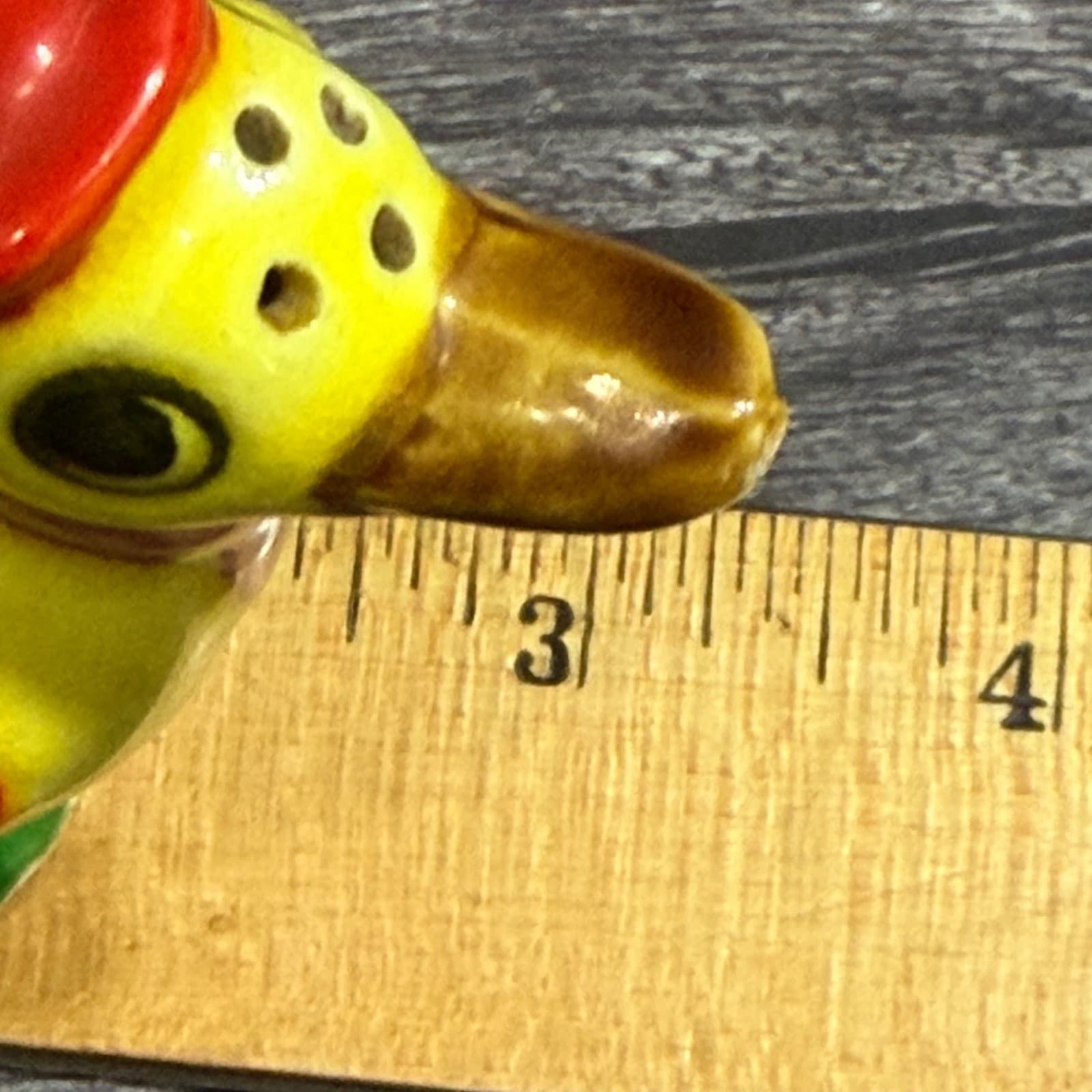VTG Anthropomorphic Hand-Painted Ducks in Hats Salt & Pepper Shakers - Thumbnail 8