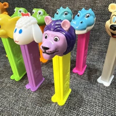 Lot Of 9 Pez Kooky Zoo Elephant Alligator Bear Lion Lamb Hippo 1990’s Candy Toys - Thumbnail 3