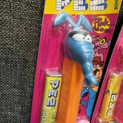 Pez Bonbons Pink Panther Vintage Complete Set of 4 European Sealed Missing Ear - Thumbnail 6
