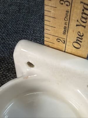 White Porcelain Wall Mount Bathroom Cup Tumbler Holder Patina Antique Bathroom - Thumbnail 11