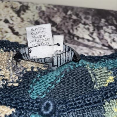 Women’s Peruvian Connection Leaves Sweater 100% Pima Cotton Greens Size Medium - Thumbnail 7