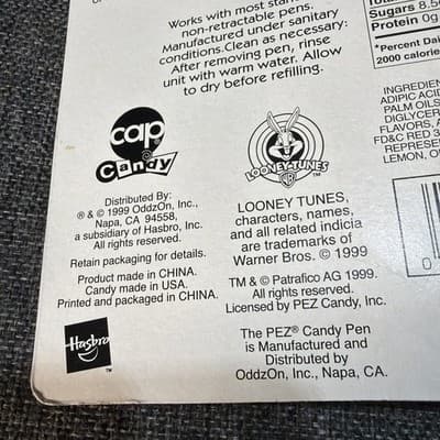1999 Hasbro Candy Pen PEZ - LOONEY TUNES - TAZ Tasmanian Devil & 2 Dispensers - Thumbnail 8