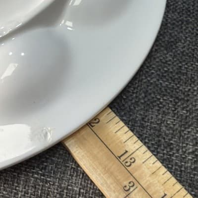 White Porcelain Large Oval Deviled Egg Plate Dish - Holds 18 Eggs Speckled - Thumbnail 11