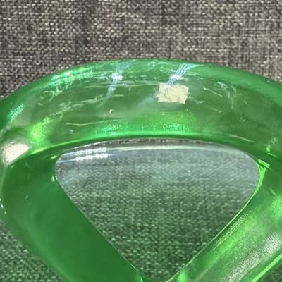 VTG Uranium Emerald Green Depression glass sandwich server with center handle - Thumbnail 8