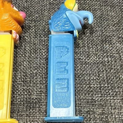 4 Retired Muppets Pez Fozzie Kermit Gonzo & Miss Piggy 1991 Loose Unused - Thumbnail 10