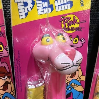 Pez Bonbons Pink Panther Vintage Complete Set of 4 European Sealed Missing Ear - Thumbnail 2