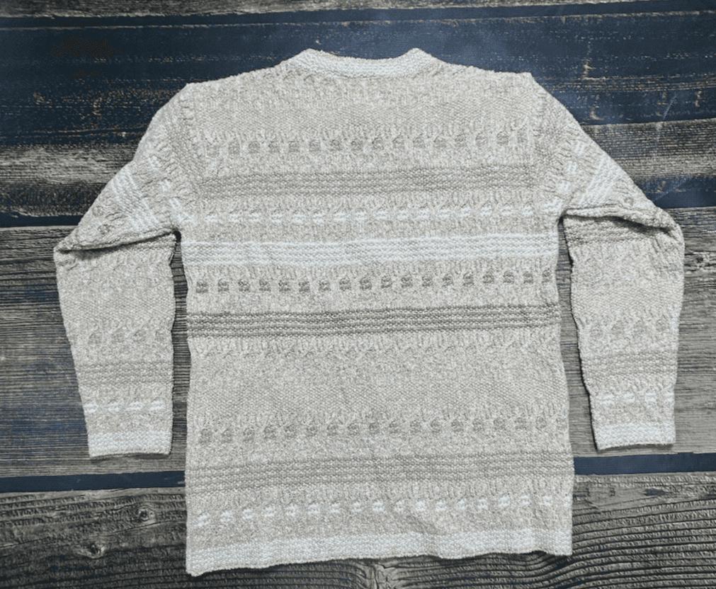 VTG Liz Claiborne Women Ivory Brown Pullover Sweater Oatmeal Heather Small - Thumbnail 6