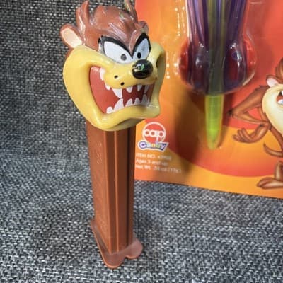 1999 Hasbro Candy Pen PEZ - LOONEY TUNES - TAZ Tasmanian Devil & 2 Dispensers - Thumbnail 3