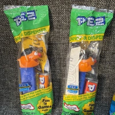 Pez Sesame Street Lot Of 8 Muppets Bert Ernie Elmo Big Bird And Zoe ￼in Bags - Thumbnail 2