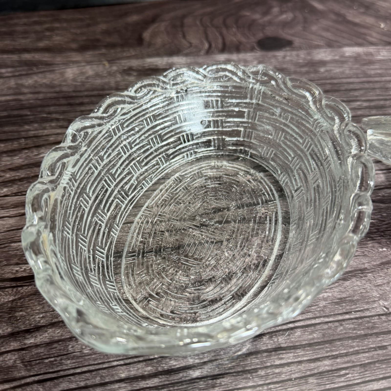 Vintage Clear Glass Hen On Nest Covered Dish Decorative Collectible 1980's - Thumbnail 13