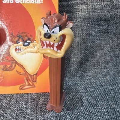 1999 Hasbro Candy Pen PEZ - LOONEY TUNES - TAZ Tasmanian Devil & 2 Dispensers - Thumbnail 2