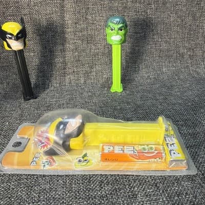 Vintage Super Heroes Pez Dispensers - Lot of 3 Wolverine Hulk One Japan Variant - Thumbnail 4