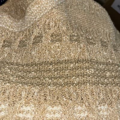 VTG Liz Claiborne Women Ivory Brown Pullover Sweater Oatmeal Heather Small - Thumbnail 3