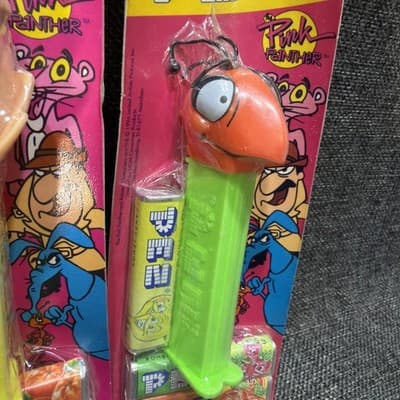 Pez Bonbons Pink Panther Vintage Complete Set of 4 European Sealed Missing Ear - Thumbnail 8
