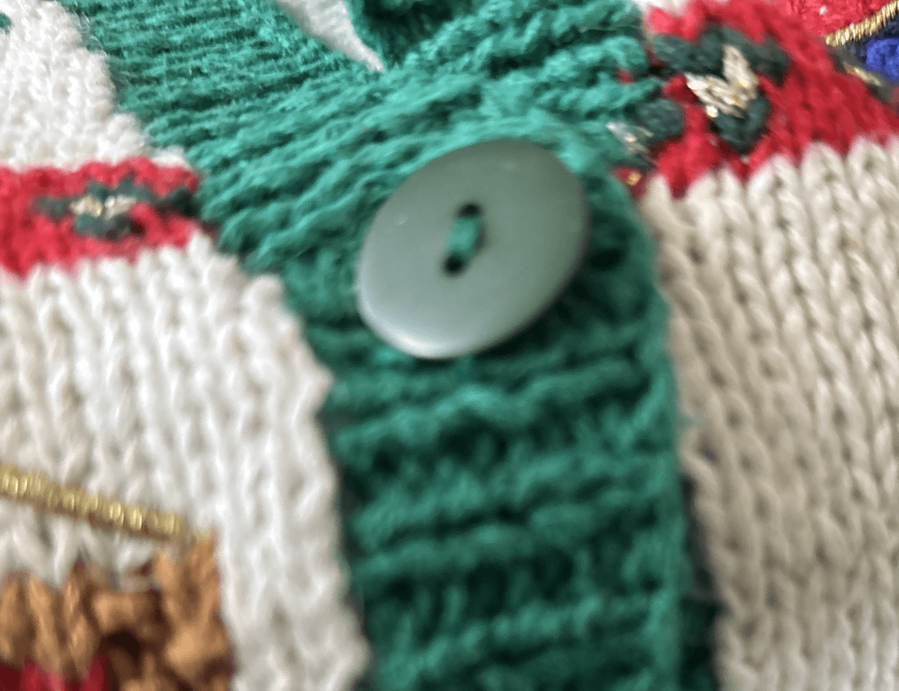 Marisa Christina Vintage Holiday Cardigan Sweater Size PS 90s Christmas Cotton M - Thumbnail 3