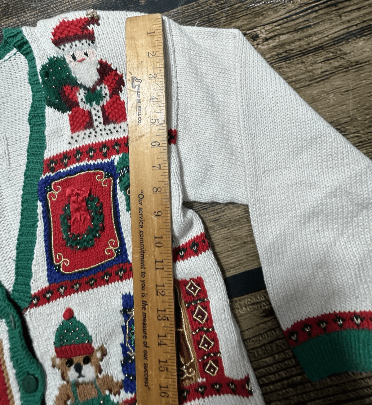 Marisa Christina Vintage Holiday Cardigan Sweater Size PS 90s Christmas Cotton M - Thumbnail 13