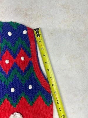 Womens Bears in Sweaters Vest Size S M Vintage Marisa Christina Christmas Red - Thumbnail 9