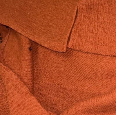 Womens S Design Barn Burnt Orange Fall Pull Over 100% Wool Hooded Vintage Pocket - Thumbnail 6