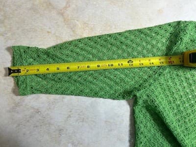 Vintage Norton McNaughton Cardigan Light Weight Single Close Green Spring Easter - Thumbnail 4
