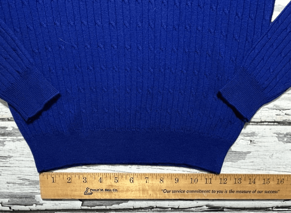 Vintage Kasper A S L Women’s Small Purple Sweater Cable Knit Light Weight - Thumbnail 7