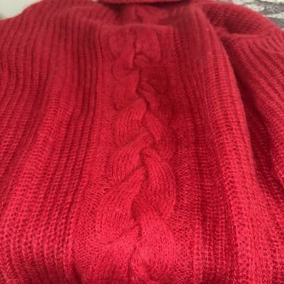 Express Tricot Vintage 80's 90's Mohair Blend Fizzy Red Sweater Dress Size XS S - Thumbnail 4