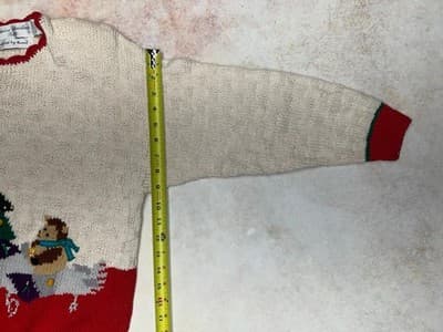 Womens Size Small XS Sweater Christmas Tree W Toys Vintage Marisa Christina - Thumbnail 7