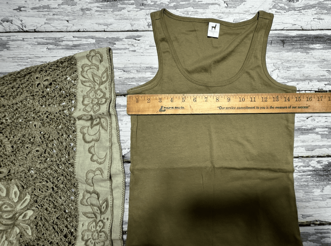 Peruvian Connection Trattoria Pima Cotton Waffle Tunic Open Knit Tank Top SMALL - Thumbnail 10