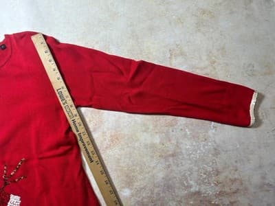 Women's Michael Simon Snowman Lightweight Long Sweater Top Size Small Sequins - Thumbnail 7