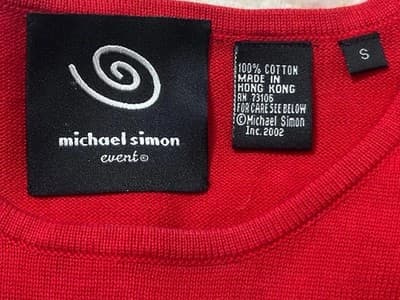Women's Michael Simon Snowman Lightweight Long Sweater Top Size Small Sequins - Thumbnail 3