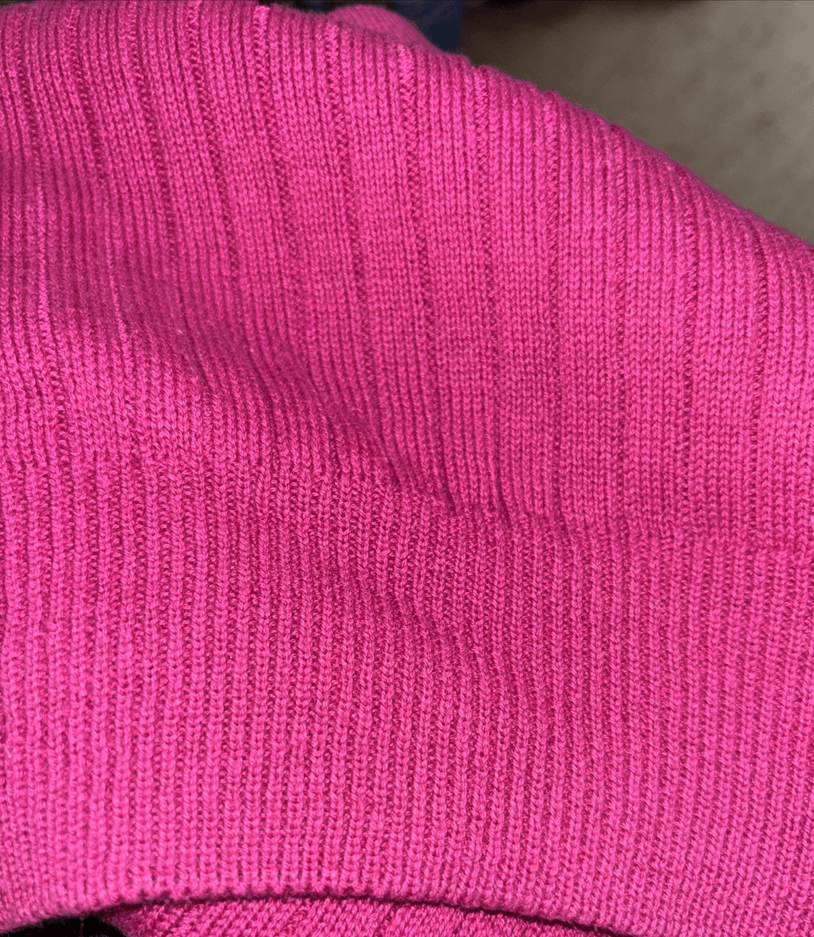 Jeanne Pierre 100% Cotton Fuchsia Pink Rib Knit Sweater Vintage Pullover S M P - Thumbnail 4