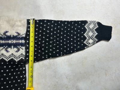 Women's 80's Fuzzy Sweater Size Medium W Shoulder Pads Vintage Top Notch Knits - Thumbnail 5