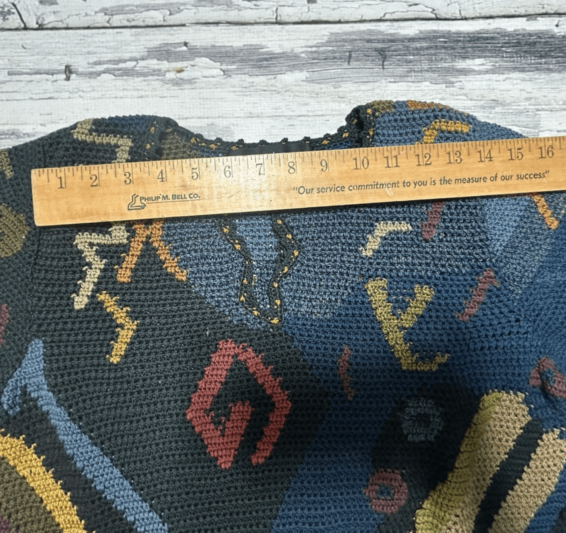 Peruvian Connection Bold Tunic Women’s Medium Baby Alpaca Wool Knit Sweater VTG - Thumbnail 14