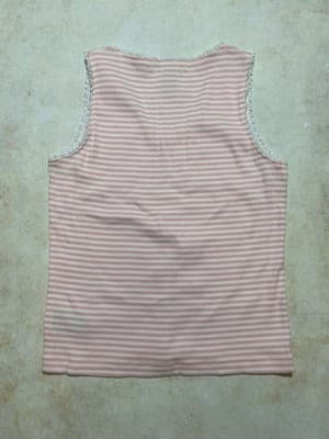 Ralph Lauren RL cotton petite medium pink & white striped blouse - Thumbnail 2