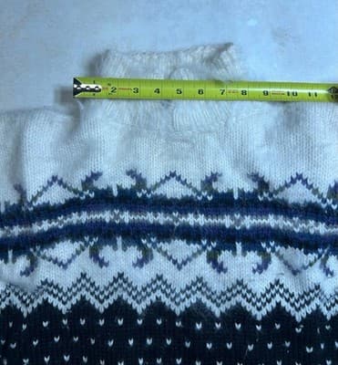 Women's 80's Fuzzy Sweater Size Medium W Shoulder Pads Vintage Top Notch Knits - Thumbnail 4