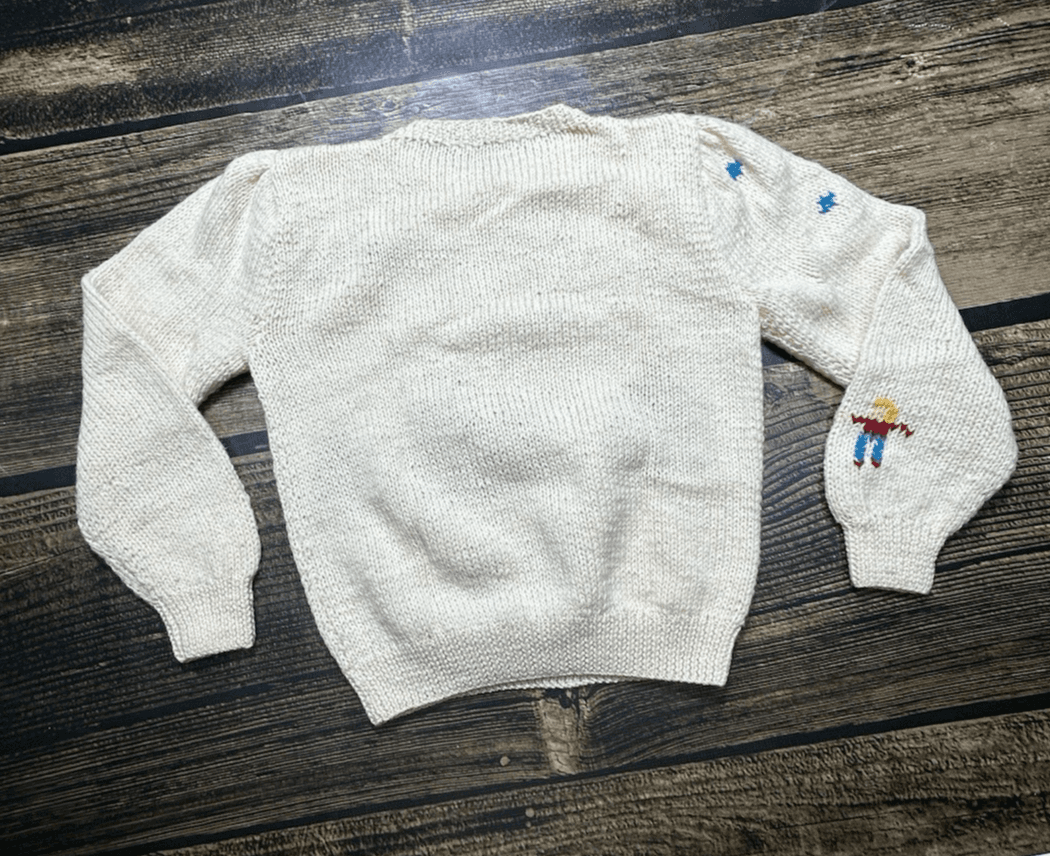 Vtg Hand Knit Retro Pixelated Theme Ugly Christmas Sweater Men’s S Women’s M L - Thumbnail 12