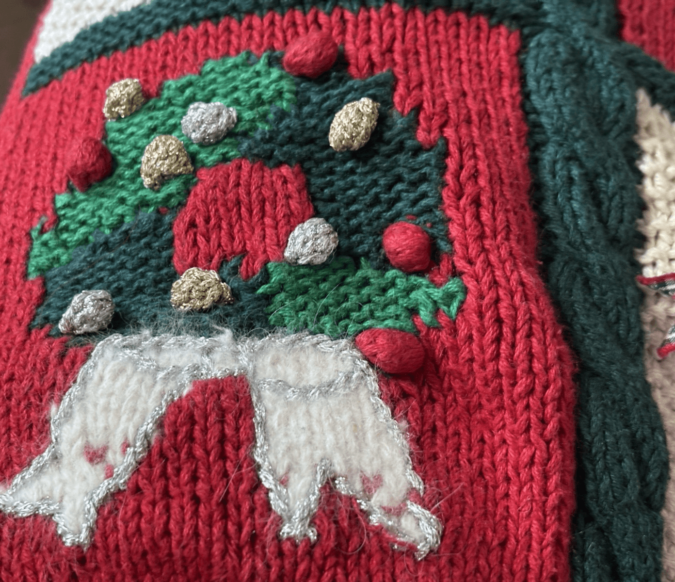 VTG Embellished Ho Ho Ho Santa Claus Ugly Christmas Sweater Women’s Small Petite - Thumbnail 9