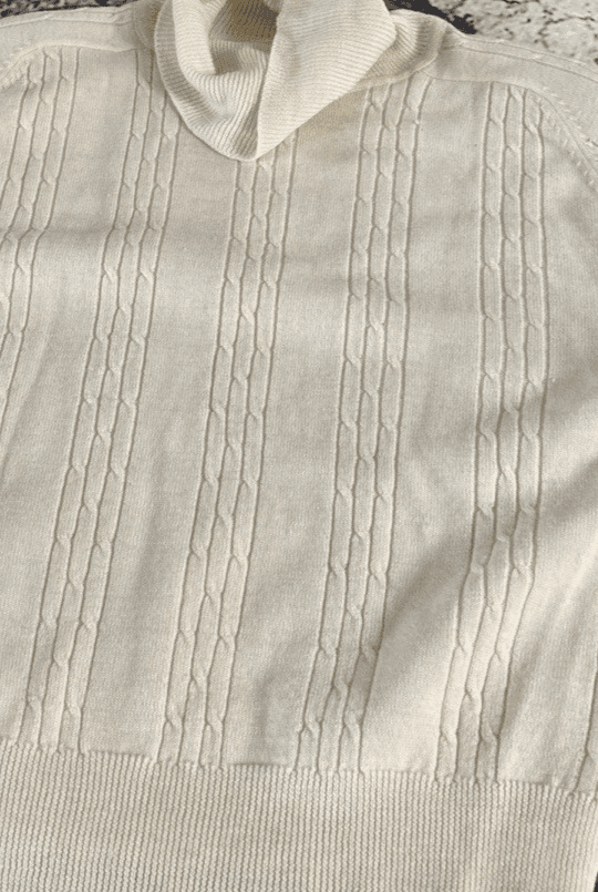 Vintage 90’s Liz Claiborne Lightweight Cable Knit Turtleneck Sweater Women’s P - Thumbnail 3