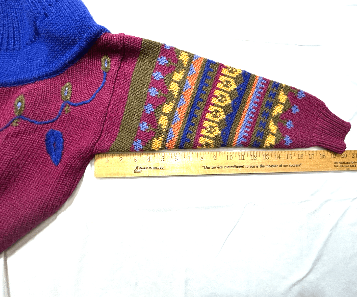 Leslie Fay 1980’s Women’s Purple Vintage Sweater Petite Bold Colors Heavy Weight - Thumbnail 12