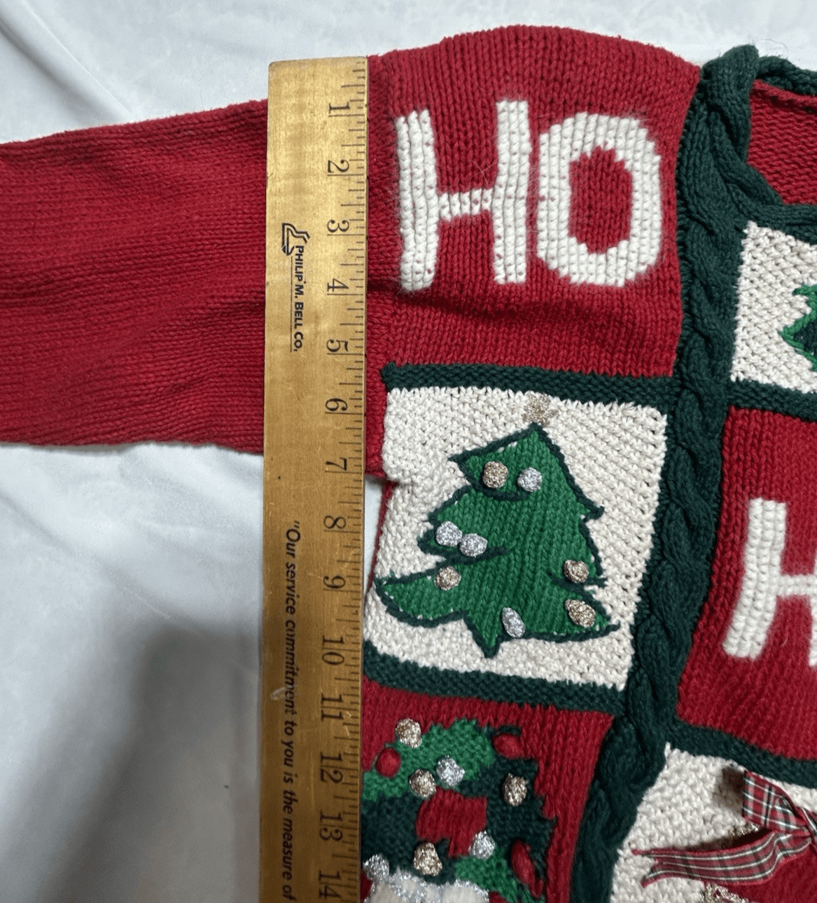 VTG Embellished Ho Ho Ho Santa Claus Ugly Christmas Sweater Women’s Small Petite - Thumbnail 18