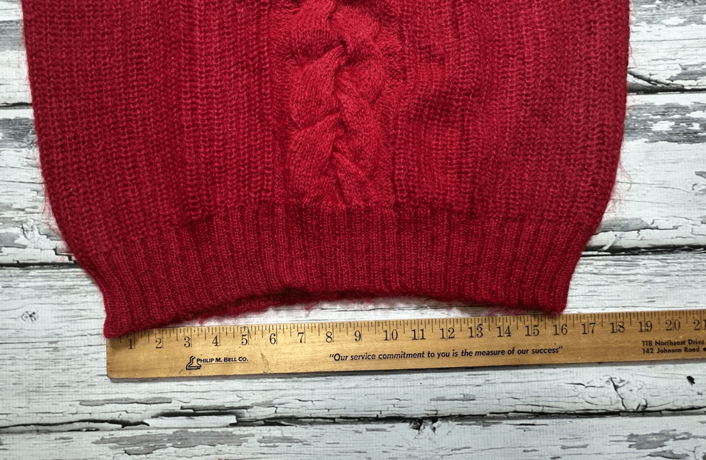Express Tricot Vintage 80's 90's Mohair Blend Fizzy Red Sweater Dress Size XS S - Thumbnail 7