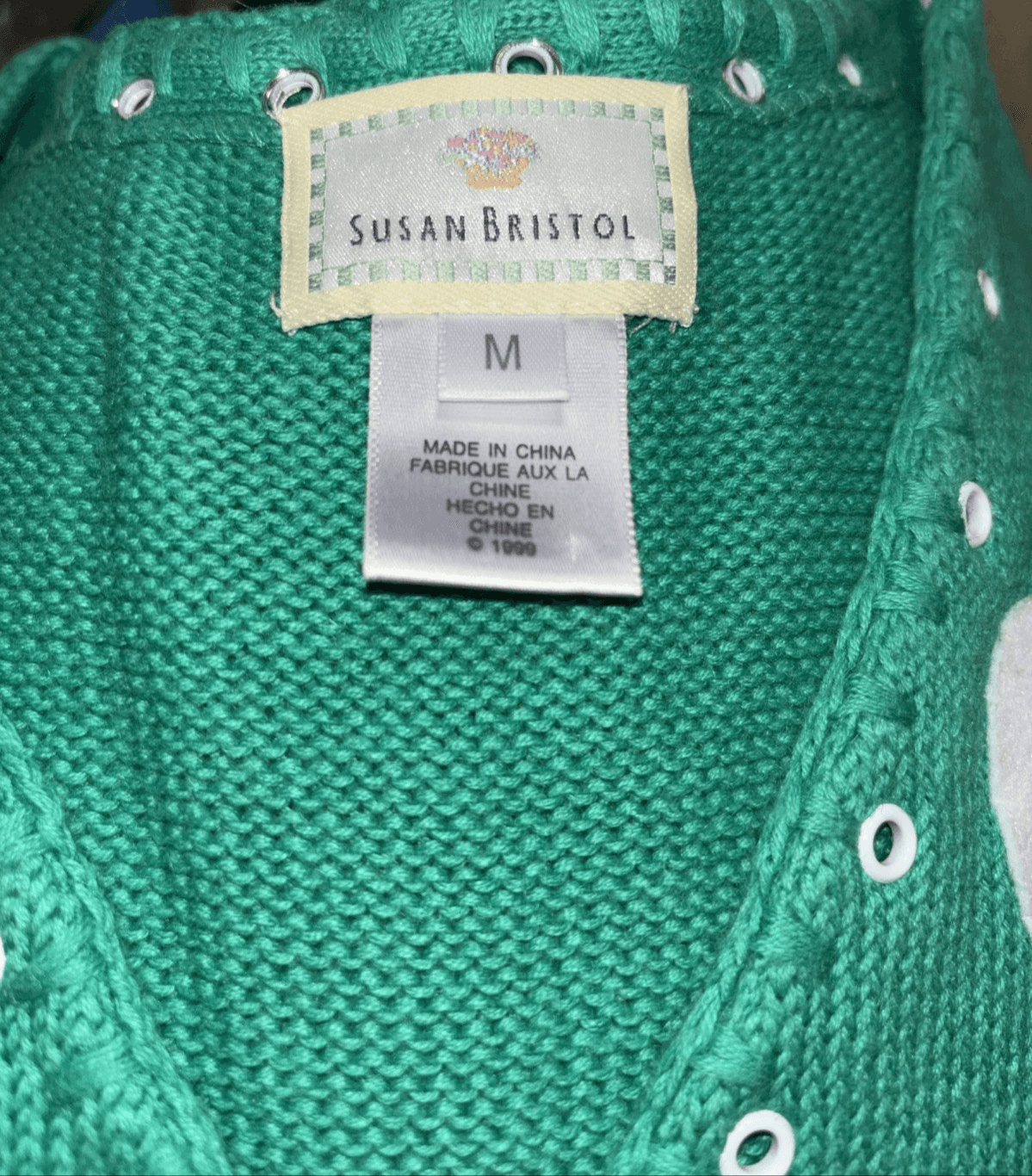 Vintage 90s Susan Bristol Knit Sweater Vest Tennis Shoes Button Womens M - Thumbnail 3