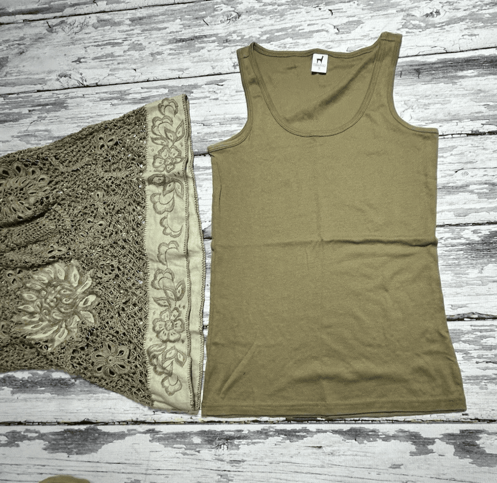 Peruvian Connection Trattoria Pima Cotton Waffle Tunic Open Knit Tank Top SMALL - Thumbnail 12