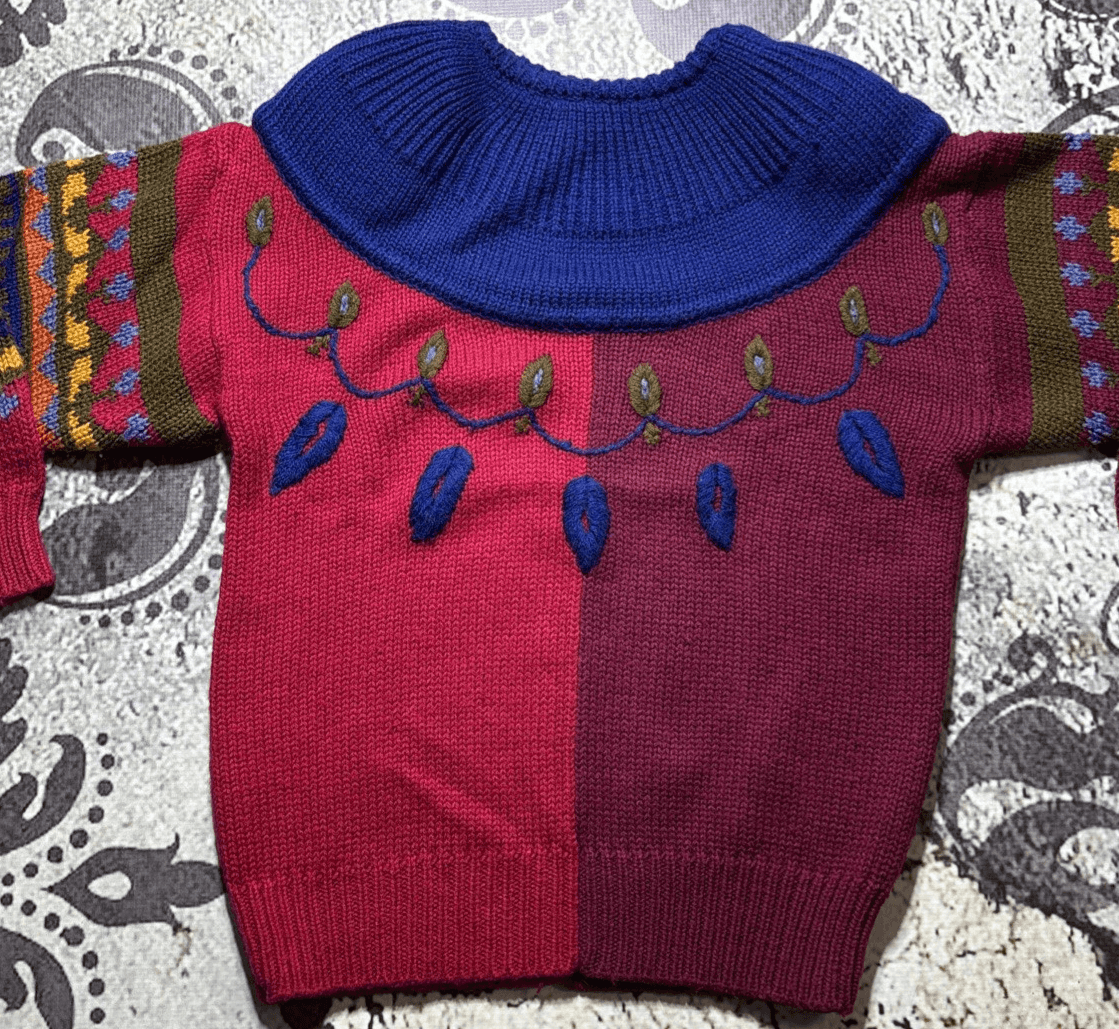 Leslie Fay 1980’s Women’s Purple Vintage Sweater Petite Bold Colors Heavy Weight - Thumbnail 2