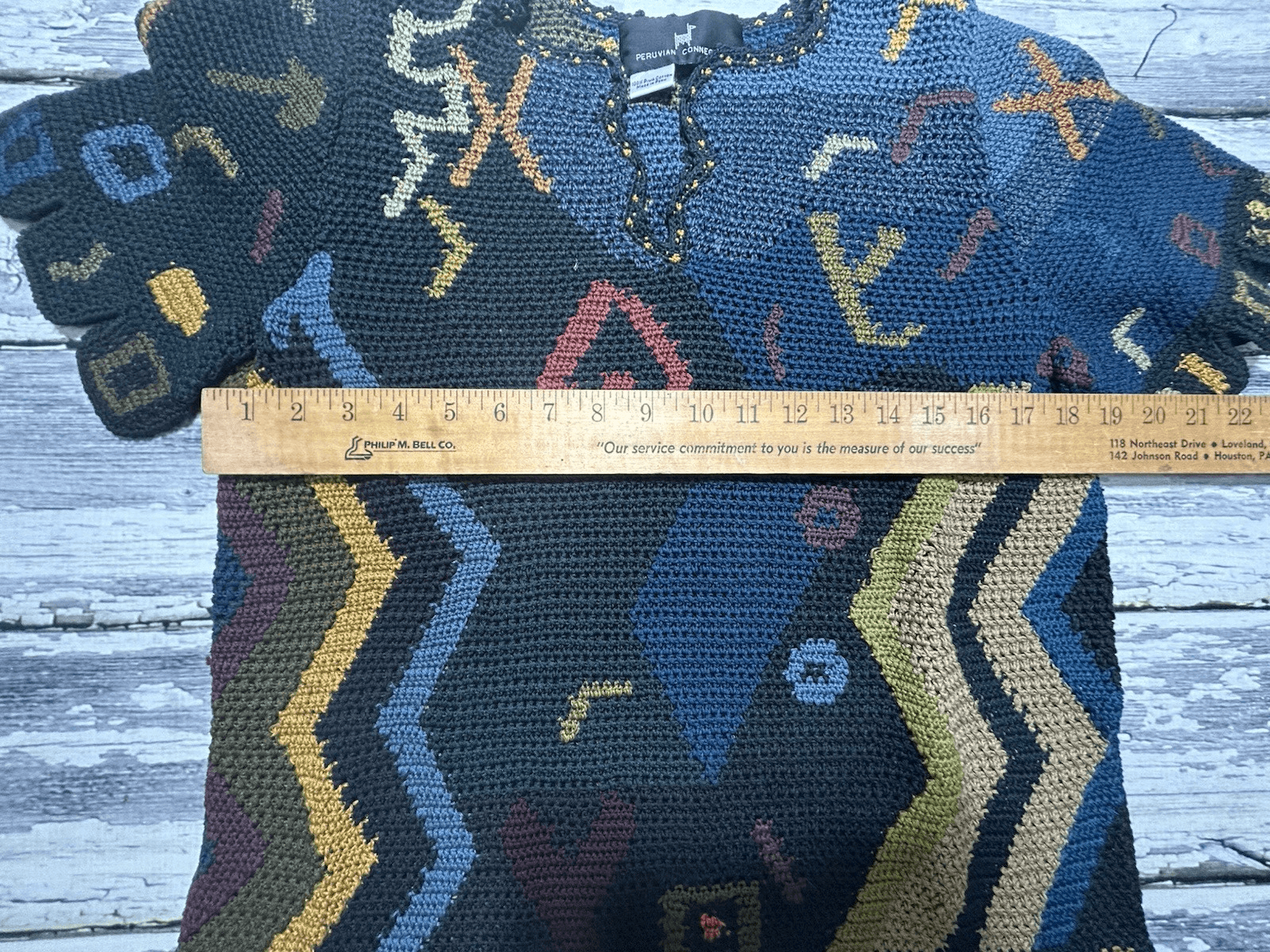 Peruvian Connection Bold Tunic Women’s Medium Baby Alpaca Wool Knit Sweater VTG - Thumbnail 15