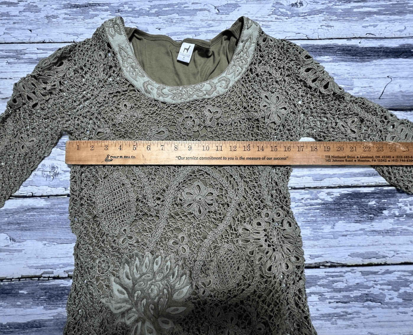 Peruvian Connection Trattoria Pima Cotton Waffle Tunic Open Knit Tank Top SMALL - Thumbnail 18