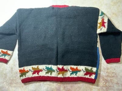 Vintage Miso Fall Harvest Knitted Women’s Cardigan Sweater Size Small Medium - Thumbnail 2