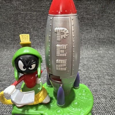 1998 Vintage Marvin The Martian PEZ Candy Hander Dispenser Looney Tunes -Works - Thumbnail 3