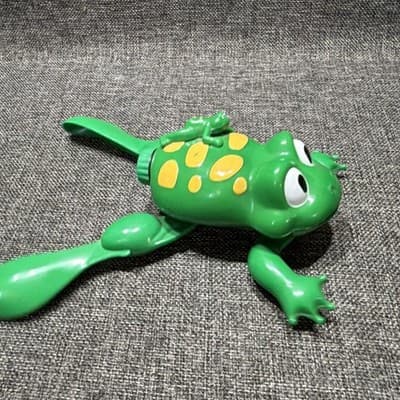 Froggy The Frog: Vibrant Green Bath Buddy Also Scoots On Floor Pool Toy Works! - Thumbnail 13