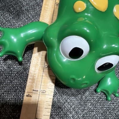 Froggy The Frog: Vibrant Green Bath Buddy Also Scoots On Floor Pool Toy Works! - Thumbnail 9