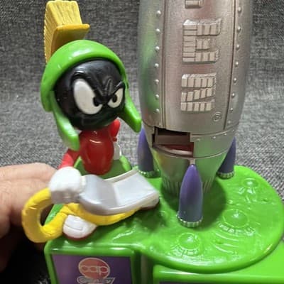 1998 Vintage Marvin The Martian PEZ Candy Hander Dispenser Looney Tunes -Works - Thumbnail 8